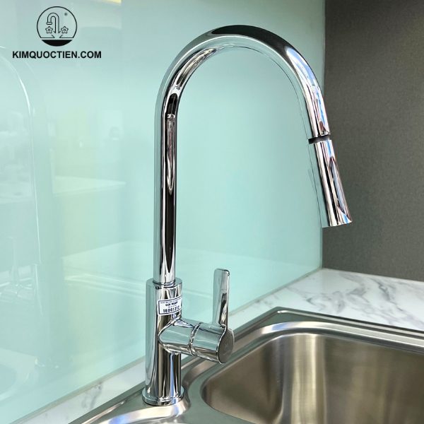 Vòi Chậu Rửa Chén MALLOCA K012C Nóng Lạnh Dây Rút