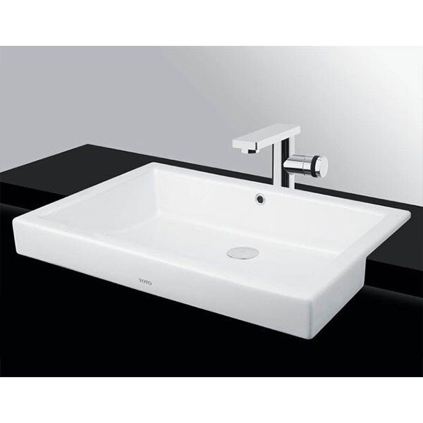 Chậu Rửa Mặt Lavabo TOTO LW646JW/F#W Bán Âm Bàn
