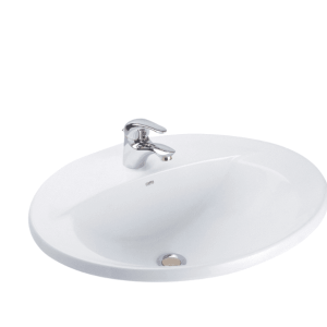 Chậu Rửa Lavabo COTTO C02607 Serena Dương Vành Kháng Khuẩn