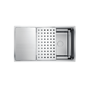 Chậu Rửa Chén KONOX KN8644SU Dekor Chống Xước 860mm Inox 1 Hộc