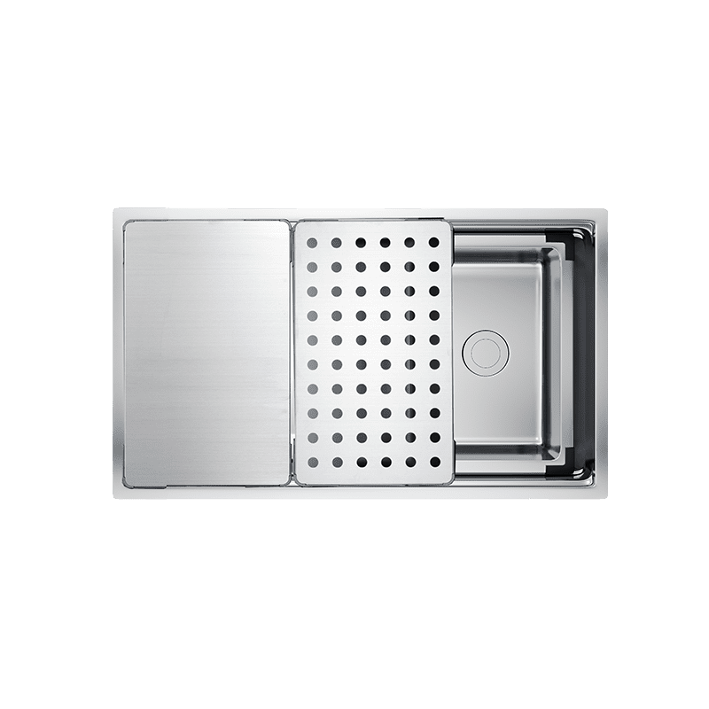 Chậu Rửa Chén KONOX KN8644SU Dekor Chống Xước 860mm Inox 1 Hộc