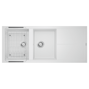 Chậu Rửa Chén KONOX LIVELLO 1160 White Silver Màu Trắng