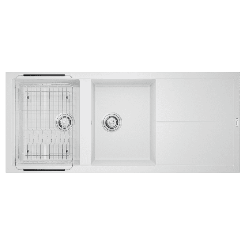 Chậu Rửa Chén KONOX LIVELLO 1160 White Silver Màu Trắng