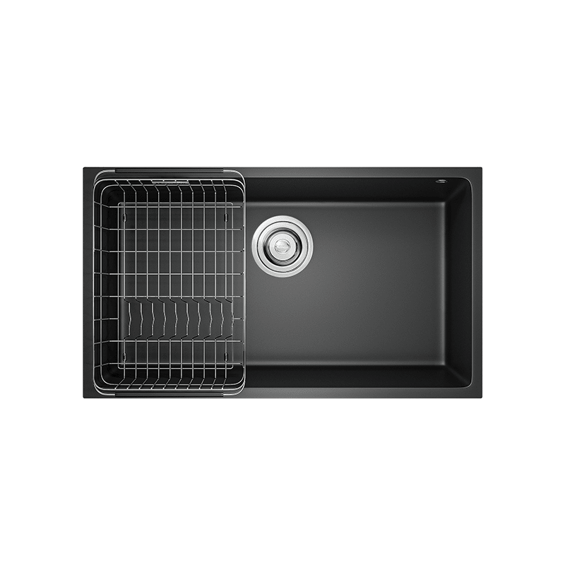 Chậu Rửa Chén KONOX NAROS 760S Black Đá Granite 760mm