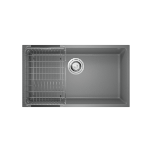 Chậu Rửa Chén KONOX NAROS 760S Grey Đá Granite 1 Hộc 760mm