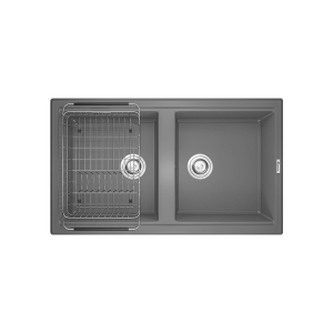 Chậu Rửa Chén KONOX PHOENIX 860 Grey 2 Hộc Màu Xám