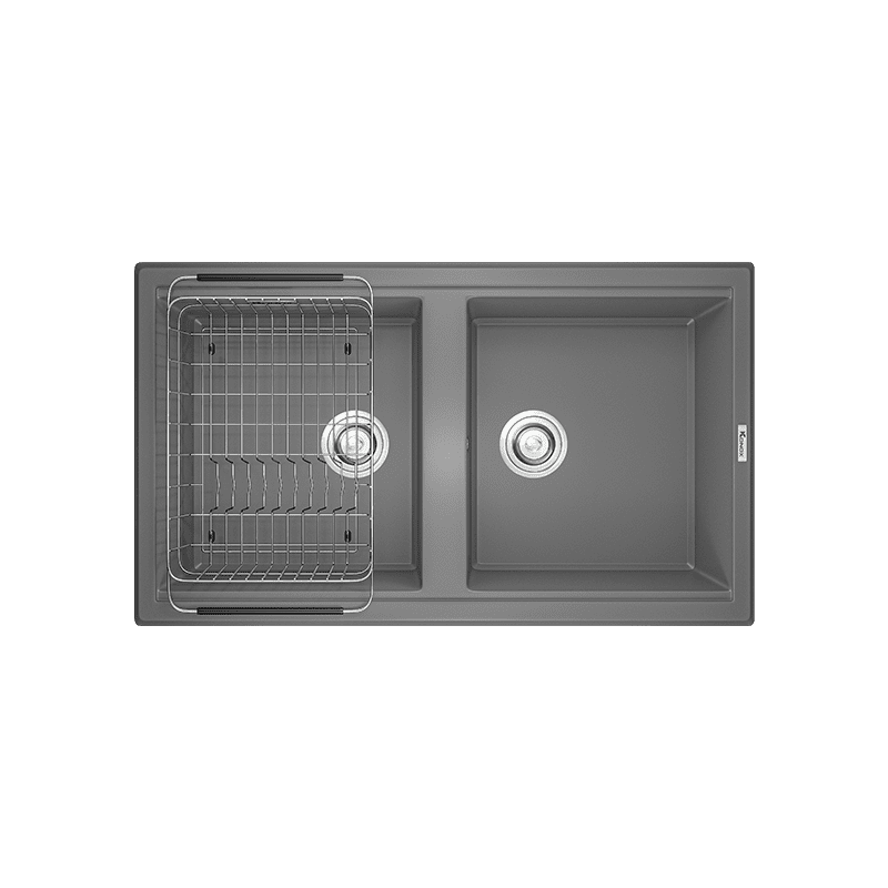 Chậu Rửa Chén KONOX PHOENIX 860 Grey 2 Hộc Màu Xám