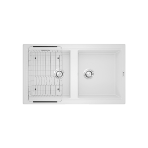 Chậu Rửa Chén KONOX PHOENIX 860 White Silver 2 Hộc Màu Trắng