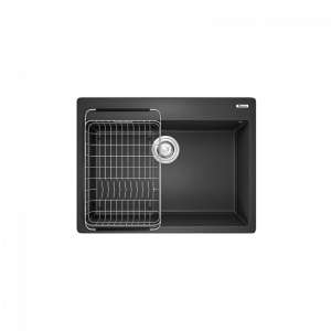 Chậu Rửa Chén KONOX Ruvita 680 Black Đá Granite 1 Hộc 680mm