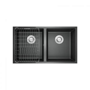 Chậu Rửa Chén KONOX VELOCI 760D Black 2 Hộc Màu Đen