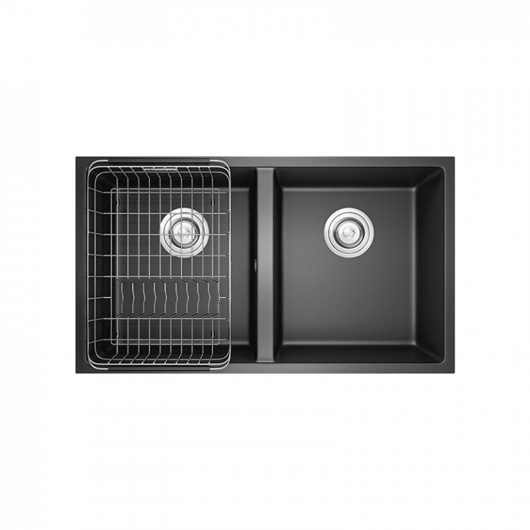 Chậu Rửa Chén KONOX VELOCI 760D Black 2 Hộc Màu Đen