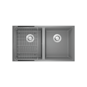 Chậu Rửa Chén KONOX VELOCI 760D Grey 2 Hộc Màu Xám