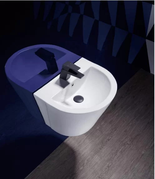 Chậu Rửa Lavabo BELLO BB - 400604 Treo Tường Liền Chân