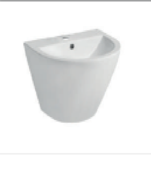 Chậu Rửa Lavabo BELLO BB - 800603 Treo Tường Liền Chân