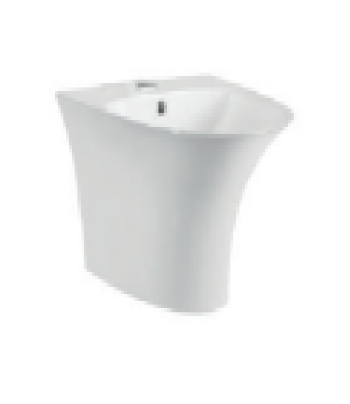 Chậu Rửa Lavabo BELLO BB - 800601 Treo Tường Liền Chân