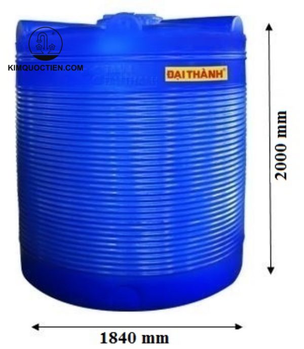 Bồn Nhựa ĐT BNDTNM5000Đ Thế Hệ Mới Đứng được thiết kế dạng đứng, giúp tiết kiệm không gian lắp đặt