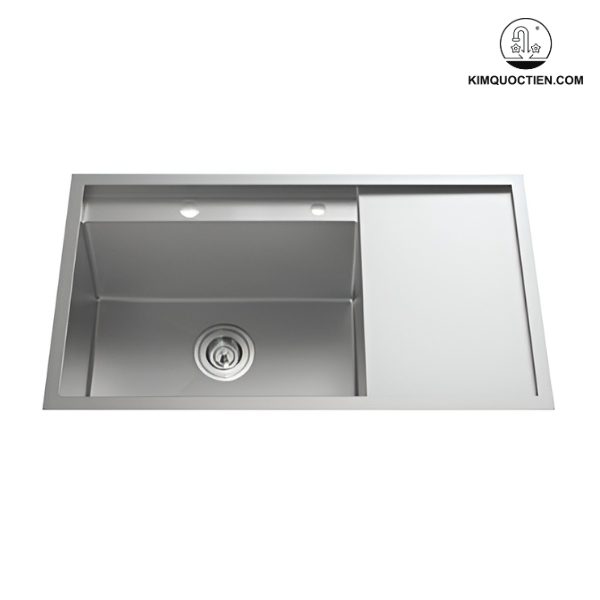 Chậu rửa chén BELLO BL-C350 1 hộc được làm từ chất liệu inox 304 cao cấp, có khả năng chống ăn mòn và nứt vỡ tốt, tuổi thọ sử dụng cao