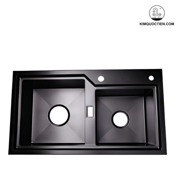 Chậu rửa chén BELLO BL-C590 2 hộc màu đen có ngoại hình ấn tượng và trang nhã, giúp không gian bếp càng thêm sang trọng