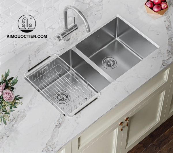 Chậu Rửa Chén KONOX CUBE 8744DU 2 Hộc chính hãng, độ bền tốt