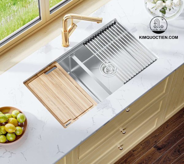Chậu Rửa Chén KONOX KN8046DUB 2 Hộc được thiết kế đặc biệt cho kiểu lắp âm