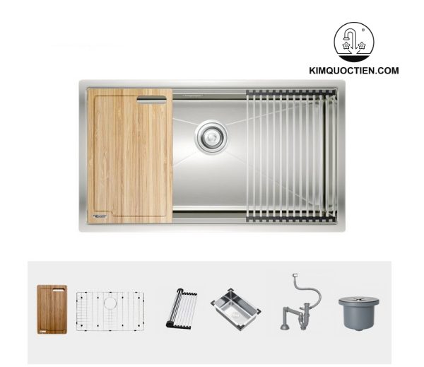 Chậu Rửa Chén KONOX KN8046SU Inox 1 Hộc chính hãng, độ bền tốt