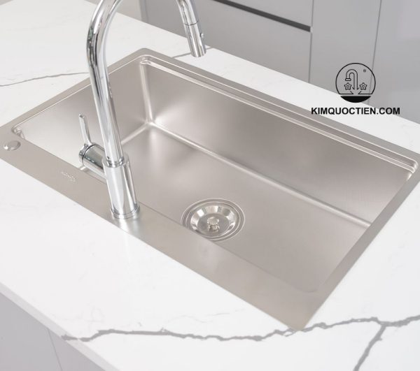 Chậu Rửa Chén KONOX KN8151TS Dekor Basic Chống Xước Inox 1 Hộc thoát nước nhanh, ngăn mùi hôi hiệu quả
