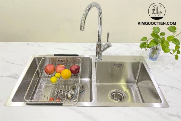 Chậu Rửa Chén KONOX KN8245DO 2 Hộc thiết kế 2 hố lệch mang đến sự linh hoạt khi sử dụng