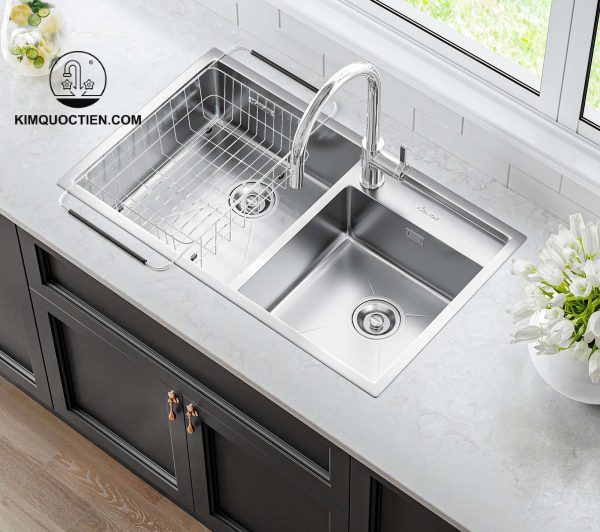 Chậu Rửa Chén KONOX KN8248DO 2 Hộc thiết kế 2 hố lệch độc đáo