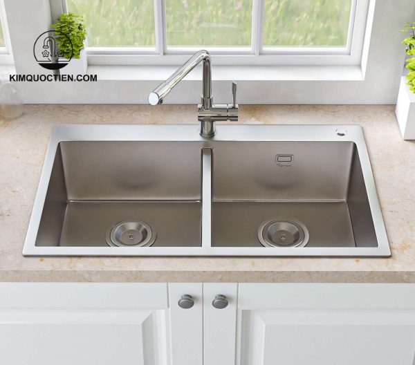 Chậu Rửa Chén KONOX KN8248DOB 2 Hộc chính hãng, chịu nhiệt tốt