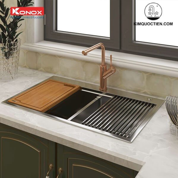 Bồn rửa lắp âm giúp căn bếp gọn gàng hơn