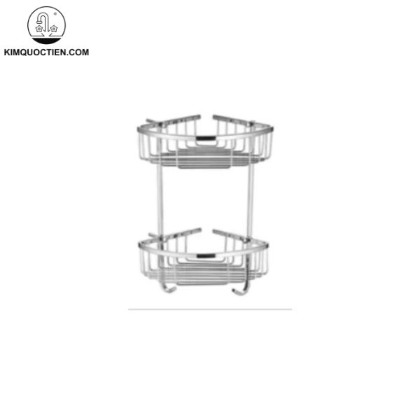 Kệ góc BL - 701002 INOX 2 tầng có thiết kế tối giản, hạn chế góc cạnh giúp dễ dàng vệ sinh