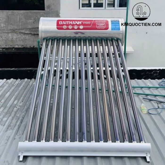 Hình ảnh thực tế của Máy Năng Lượng Mặt Trời ĐẠI THÀNH 160 Lít VIGO SUS316 Dạng Ống 58