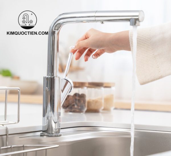 Vòi Rửa Chén KONOX Artan Chrome Dây Rút sản phẩm an toàn, chịu nhiệt tốt