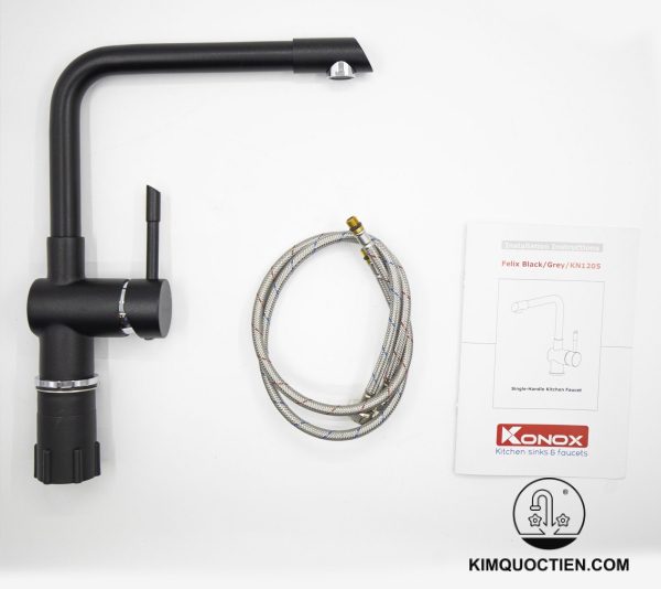 Vòi Rửa Chén KONOX Felix Black chính hãng độ bền tốt