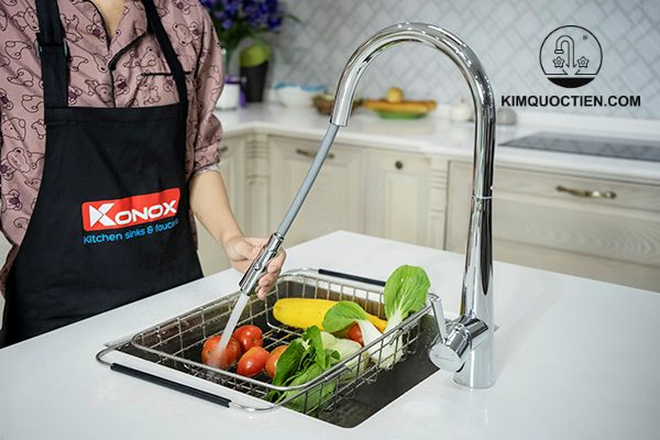 Vòi Rửa Chén KONOX KN1901C Dây Rút thiết kế sang trọng thân vòi mềm mại
