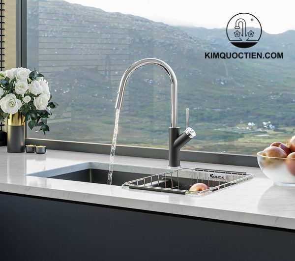 Vòi Rửa Chén KONOX Ponte Black Dây Rút sở hữu nhiều tinh năng và công nghệ tiên tiến