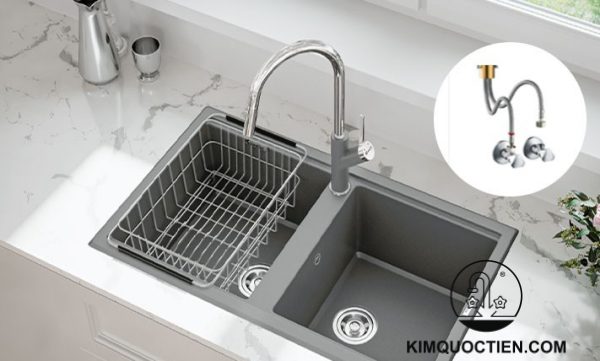 Vòi Rửa Chén KONOX Ponte Grey Dây Rút kiểu dáng bo tròn sang trọng