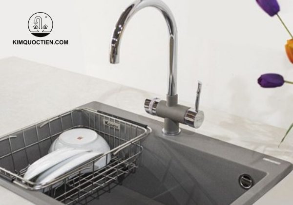 Vòi Rửa Chén KONOX Trim-Water Grey 3 Đường Nước sở hữu vẻ ngoài trang nhã mềm mại