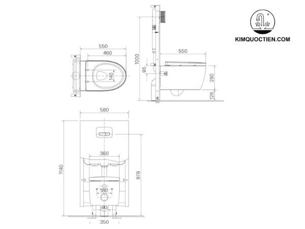 Kích thước bồn cầu