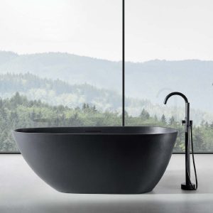Bồn Tắm Đá MOWOEN MW003-Matt Black 1700mm