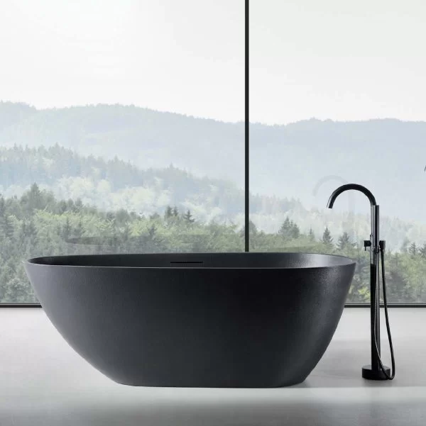 Bồn Tắm Đá MOWOEN MW003-Matt Black 1700mm