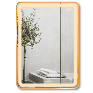 Gương Led GLS Q21R35 Chữ Nhật Viền Nhôm Đen Dòng Q 50x70cm