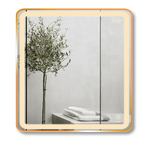 Gương Led GLS Q21S25 Vuông Viền Nhôm Đen Dòng Q 60x60cm