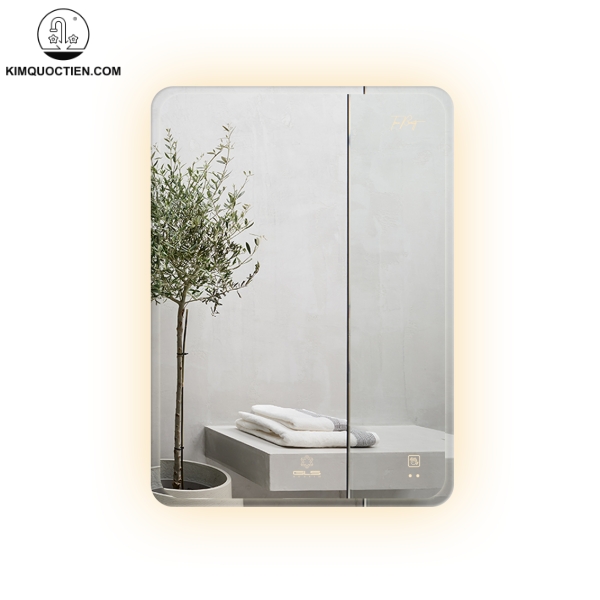 Gương led GLS M35R31 lắp đặt trong phòng tắm hiện đại