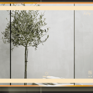 Gương Led GLS Q23R65 Chữ Nhật Viền Nhôm Vàng Hồng Rose Dòng Q 80x60cm