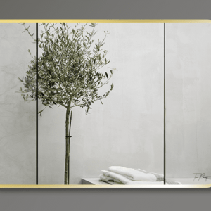 Gương GLS F13R60 Chữ Nhật Viền Nhôm Vàng Hồng Rose Dòng F Ngang 80x60cm