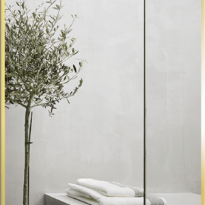 Gương GLS F12R30 Chữ Nhật Viền Nhôm Vàng Gold Dòng F 50x70cm