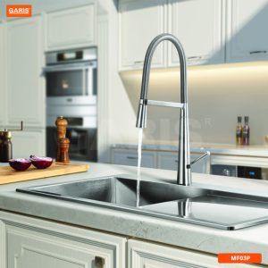 Vòi Rửa Chén GARIS MF03P Nóng Lạnh Đồng Mạ PVD Bóng Mờ