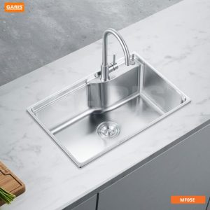 Vòi Rửa Chén GARIS MF05E Nóng Lạnh Inox 304 Bóng Xước Mờ
