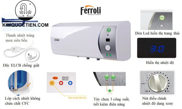 Máy Nước Nóng Điện FERROLI VERDI-SE 30L